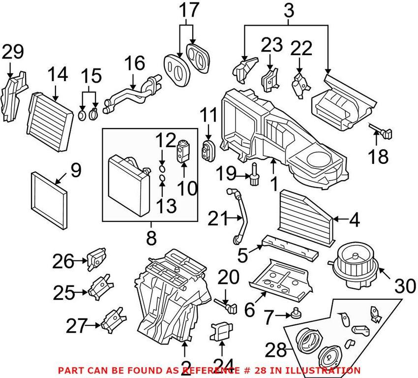 VW HVAC Heater Mode Door Lever 3C1898001A